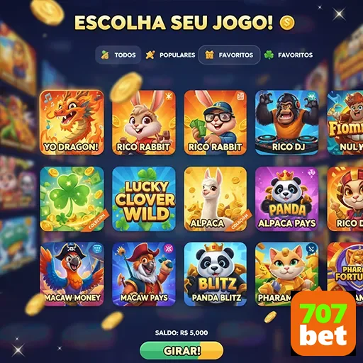 Ilustração de Explore Slots e Jogos Ao Vivo com a 707bet